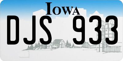 IA license plate DJS933