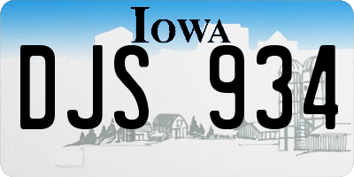IA license plate DJS934