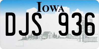 IA license plate DJS936