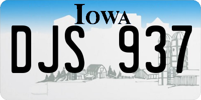 IA license plate DJS937