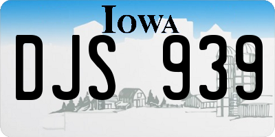 IA license plate DJS939