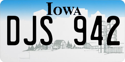 IA license plate DJS942