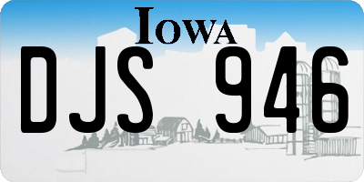 IA license plate DJS946