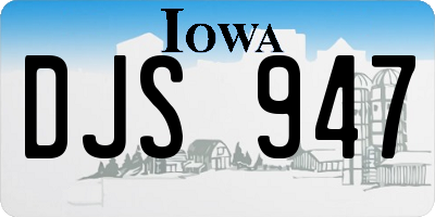 IA license plate DJS947