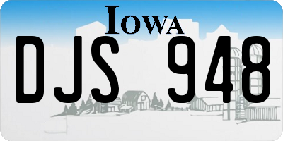 IA license plate DJS948