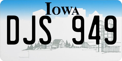 IA license plate DJS949