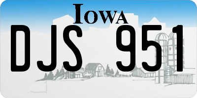 IA license plate DJS951