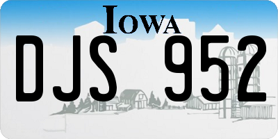 IA license plate DJS952