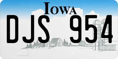 IA license plate DJS954