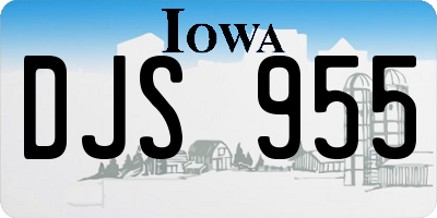 IA license plate DJS955