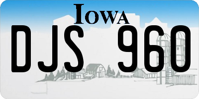 IA license plate DJS960