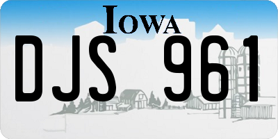 IA license plate DJS961