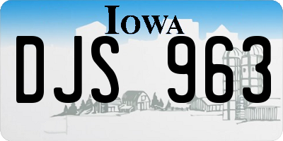 IA license plate DJS963