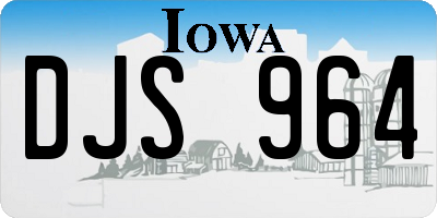 IA license plate DJS964