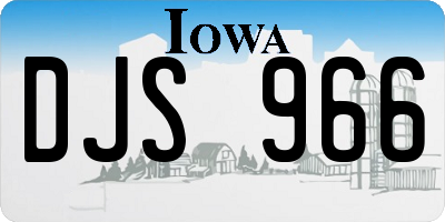 IA license plate DJS966