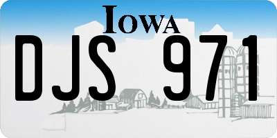 IA license plate DJS971