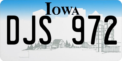 IA license plate DJS972
