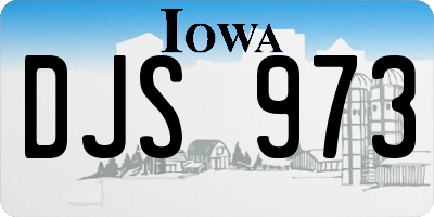 IA license plate DJS973