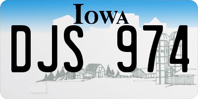 IA license plate DJS974