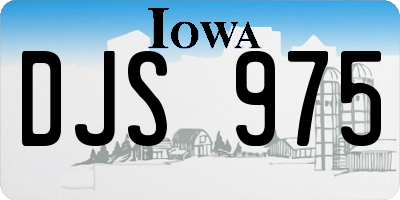 IA license plate DJS975