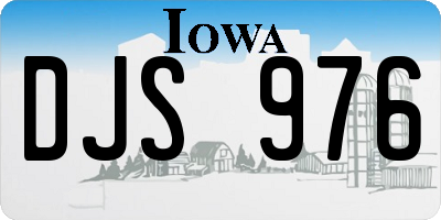 IA license plate DJS976