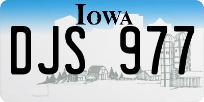IA license plate DJS977