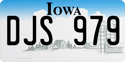 IA license plate DJS979