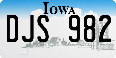 IA license plate DJS982