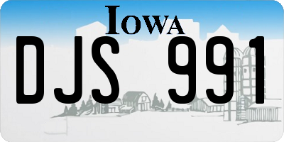 IA license plate DJS991