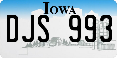 IA license plate DJS993