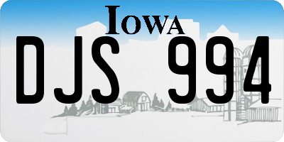 IA license plate DJS994