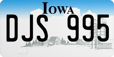 IA license plate DJS995