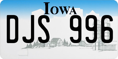IA license plate DJS996