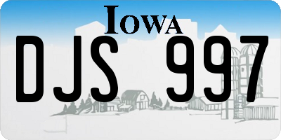 IA license plate DJS997