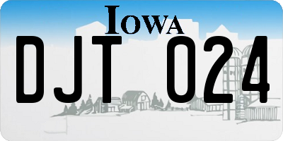 IA license plate DJT024