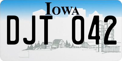 IA license plate DJT042