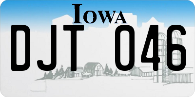 IA license plate DJT046
