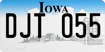 IA license plate DJT055