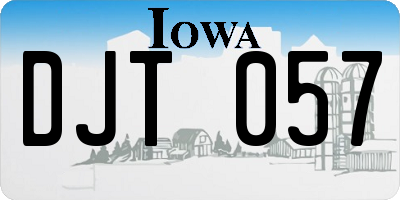 IA license plate DJT057