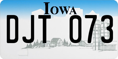 IA license plate DJT073