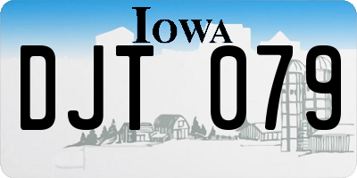 IA license plate DJT079
