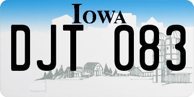 IA license plate DJT083