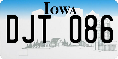 IA license plate DJT086