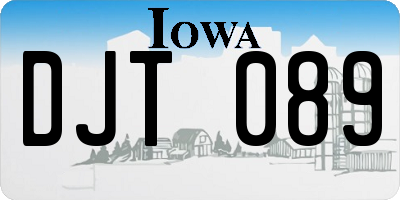IA license plate DJT089