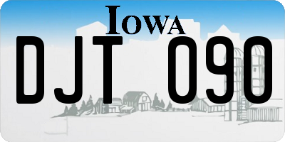 IA license plate DJT090