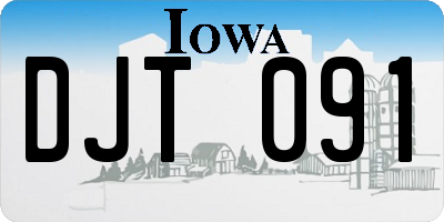 IA license plate DJT091
