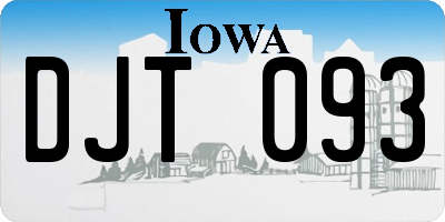 IA license plate DJT093