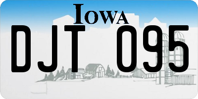 IA license plate DJT095