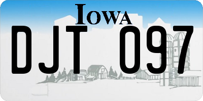 IA license plate DJT097