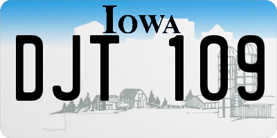 IA license plate DJT109